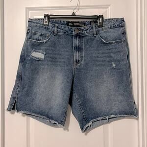 City Chic Harley Mid Rise Bermuda Jean Shorts